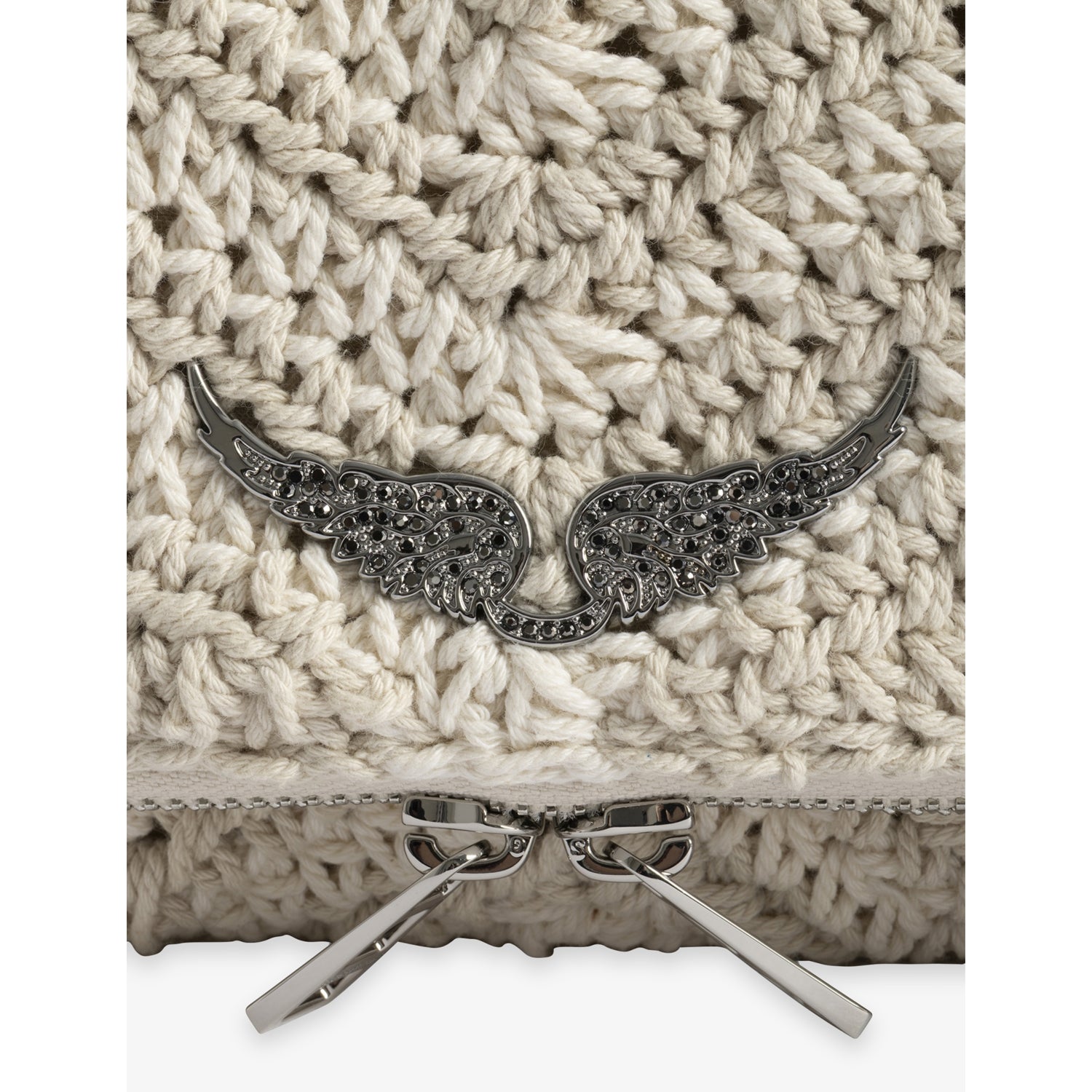 Zadig&Voltaire macramé cotton cross-body bag - British product