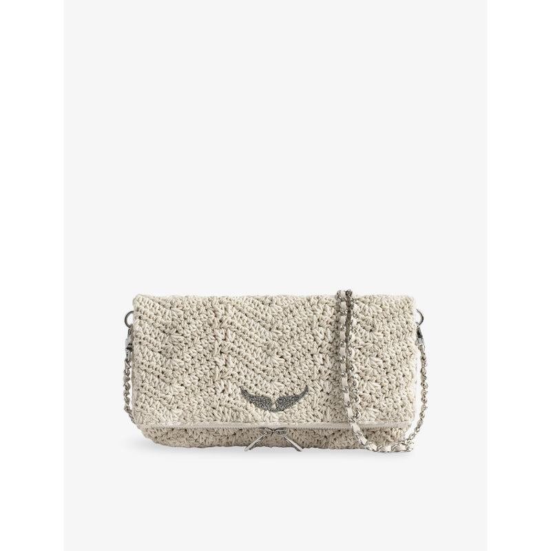 Zadig&Voltaire macramé cotton cross-body bag - British product