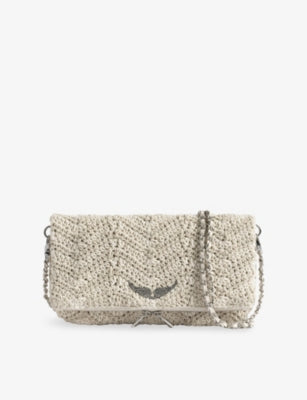 Zadig&Voltaire macramé cotton cross-body bag - British product