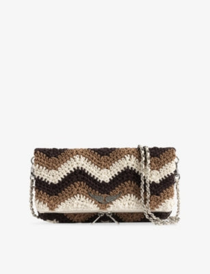 Zadig&Voltaire macramé cotton cross-body bag - British product