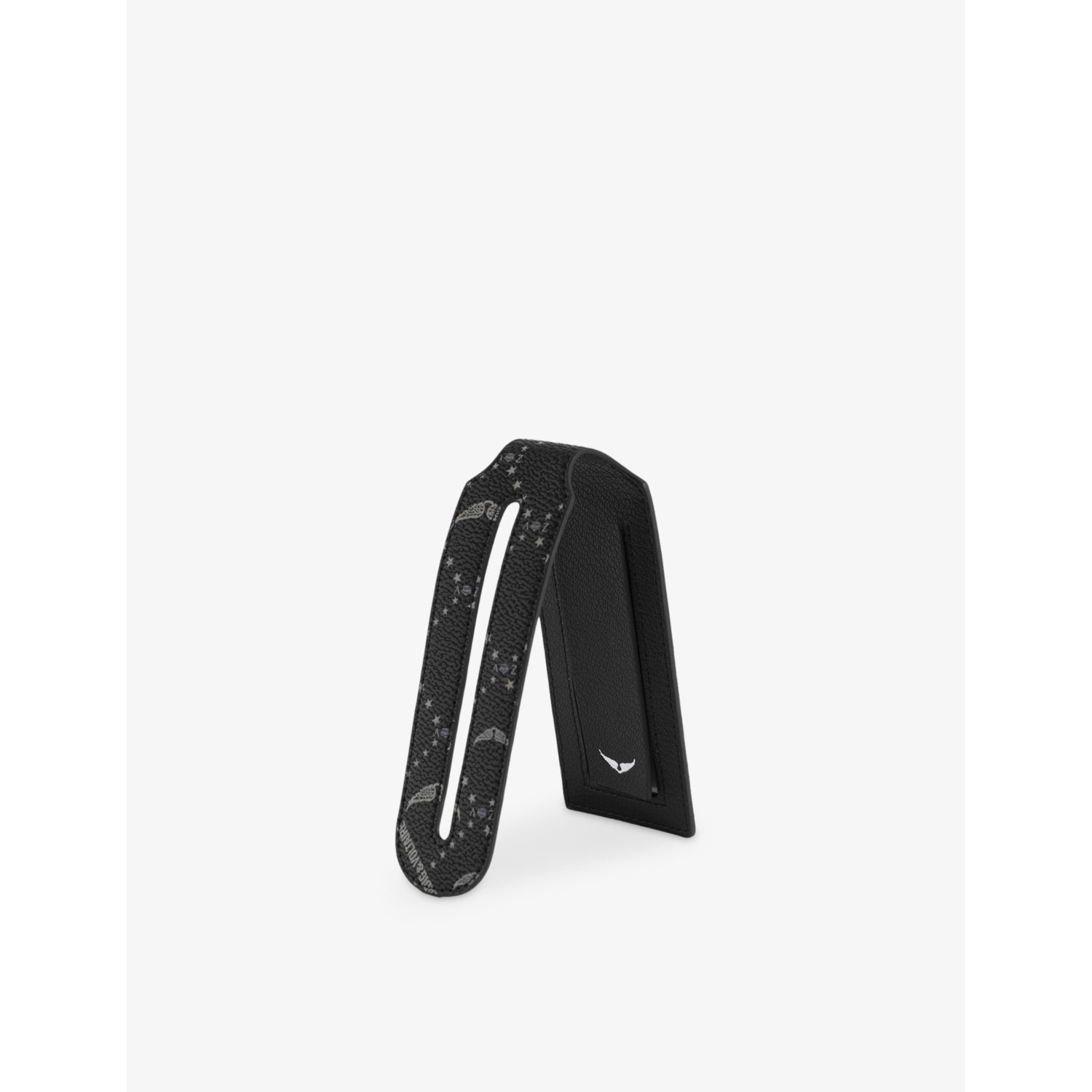 Zadig&Voltaire faux-leather luggage tag with monogram print 27cm, UK version