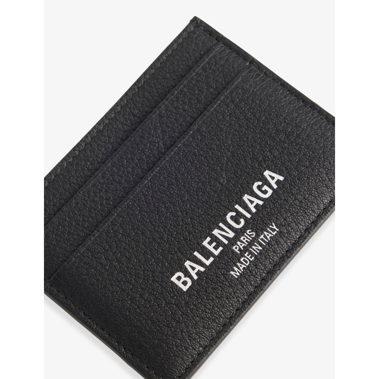 Balenciaga logo-print leather card holder, UK version