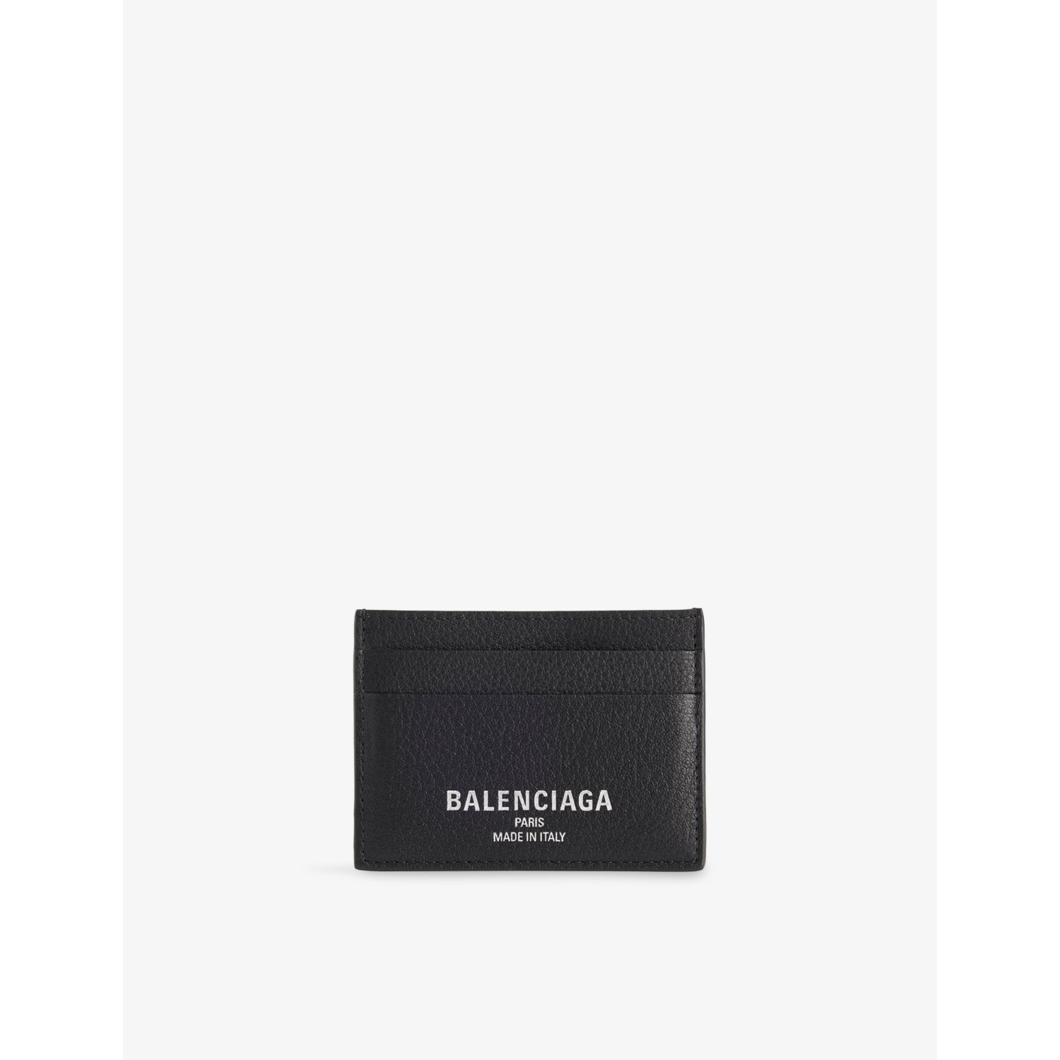 Balenciaga logo-print leather card holder, UK version