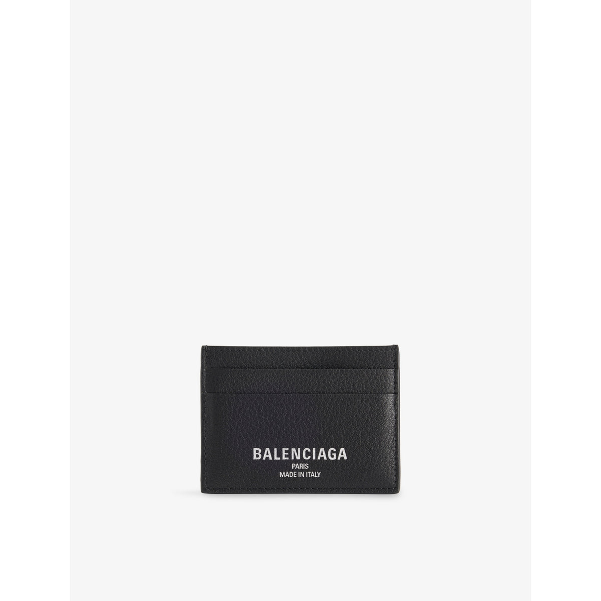 Balenciaga logo-print leather card holder, UK version