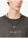 TwoJeys night beaded necklace with glass beads, UK version