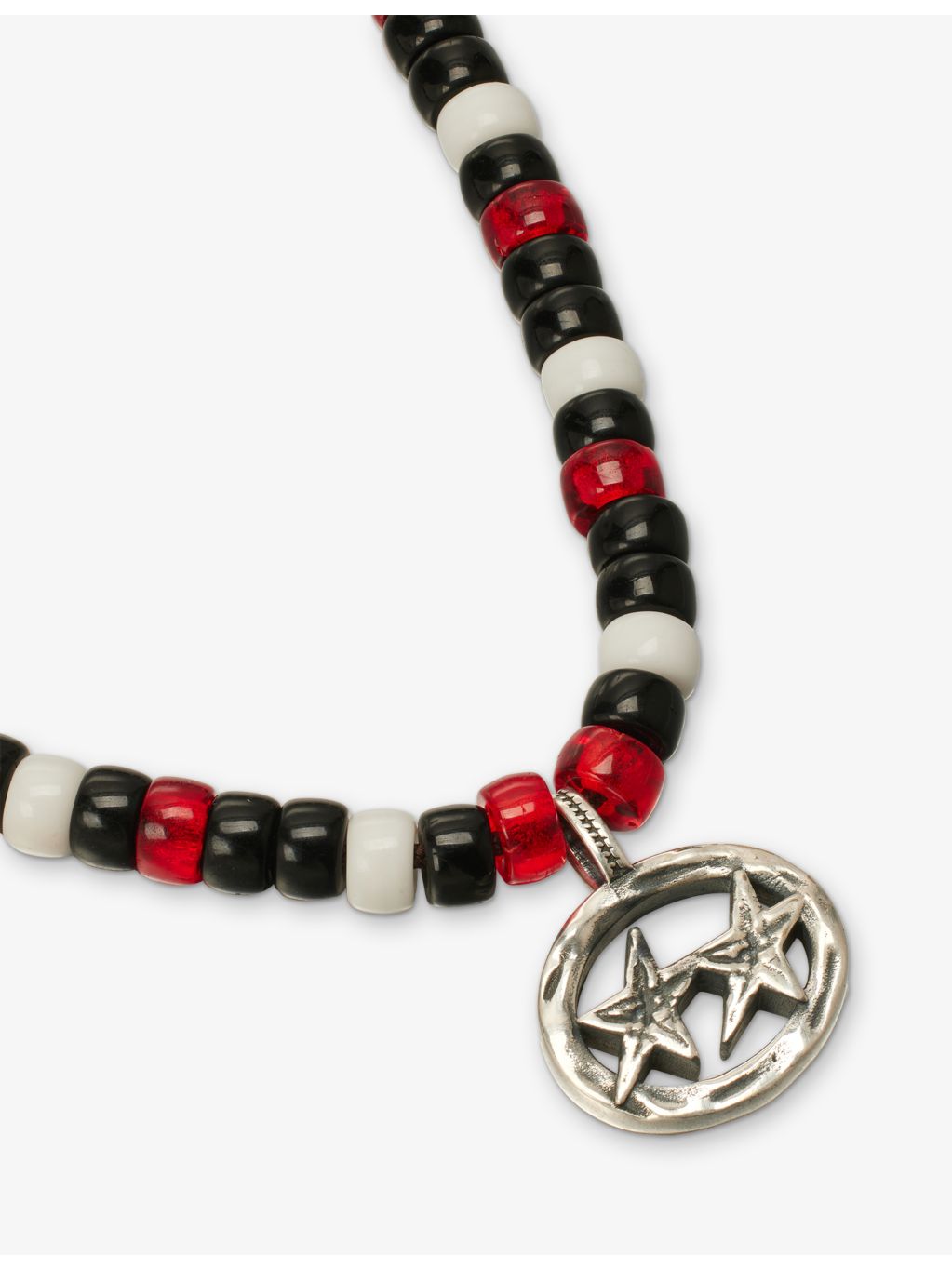 TwoJeys night beaded necklace with glass beads, UK version