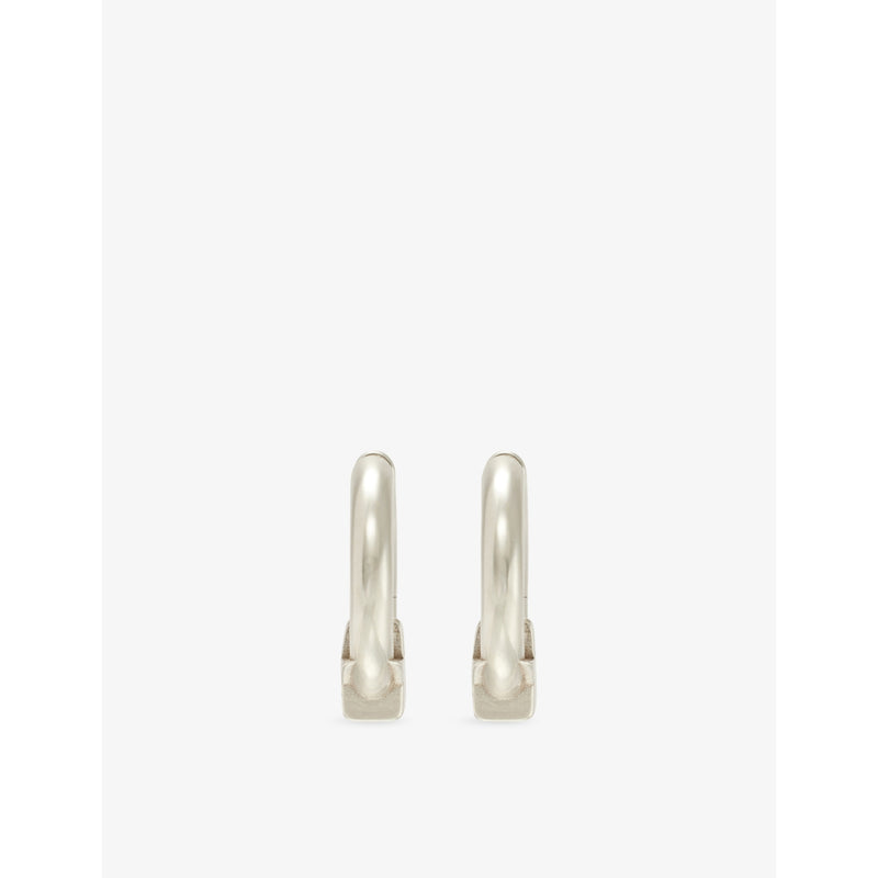 TWOJEYS sterling silver star motif hoop earrings 18mm, imported from the UK
