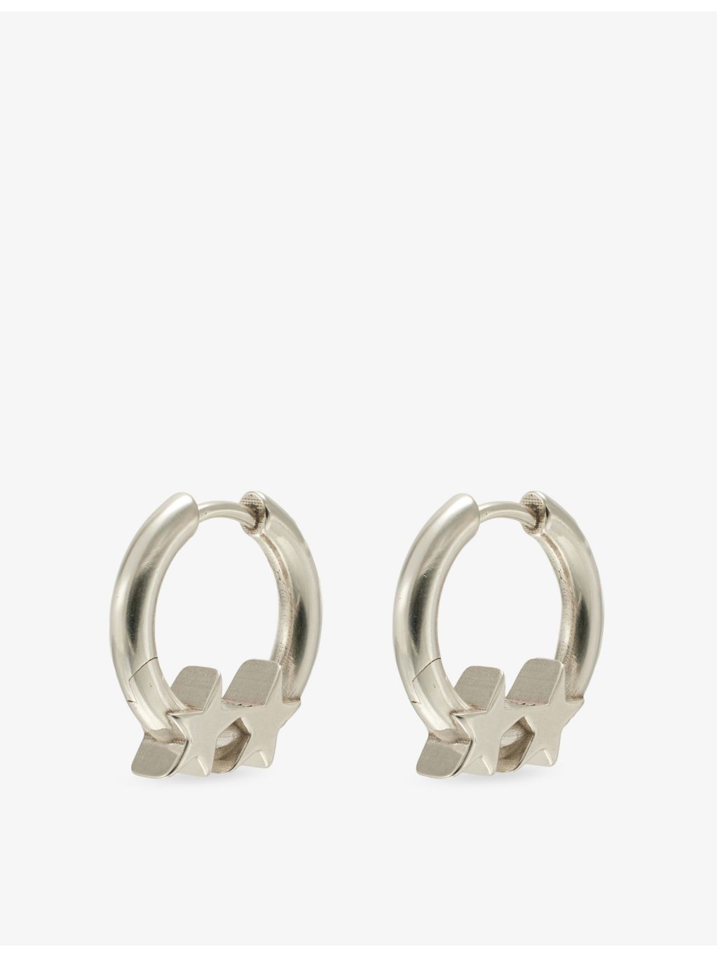 TWOJEYS sterling silver star motif hoop earrings 18mm, imported from the UK