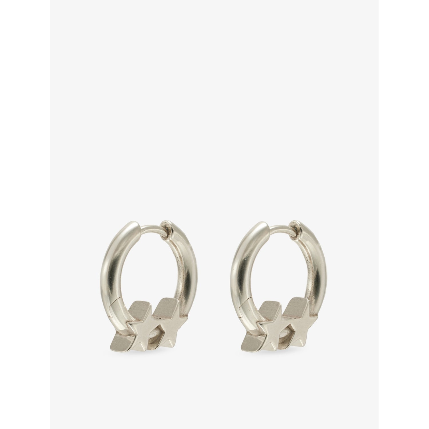 TWOJEYS sterling silver star motif hoop earrings 18mm, imported from the UK