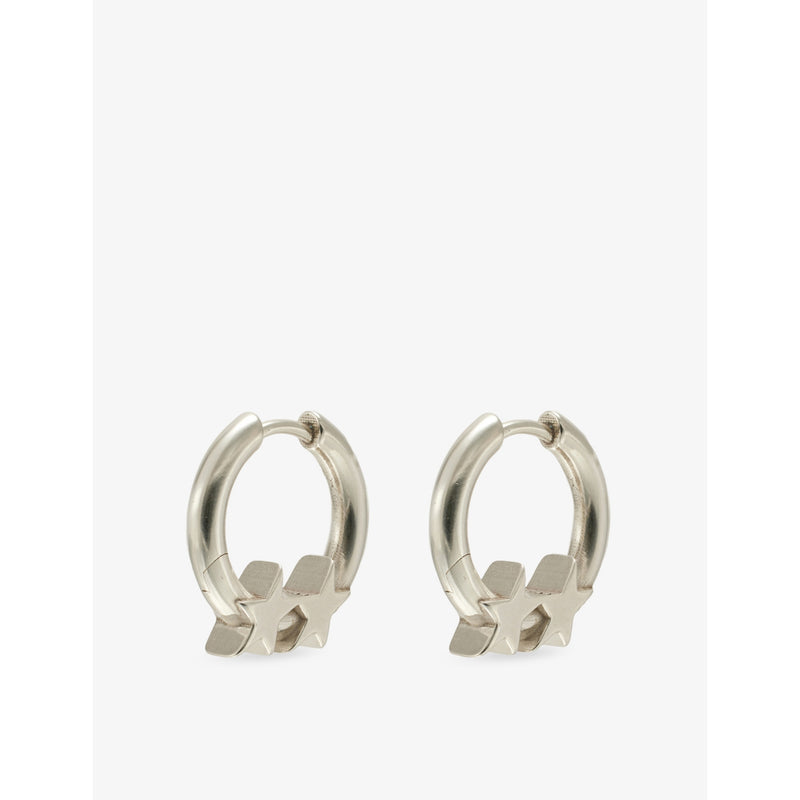 TWOJEYS sterling silver star motif hoop earrings 18mm, imported from the UK