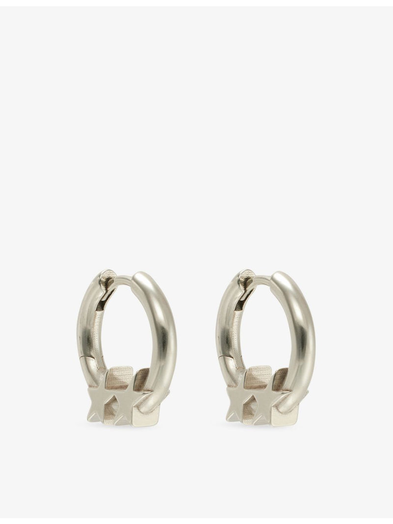 TWOJEYS sterling silver star motif hoop earrings 18mm, imported from the UK