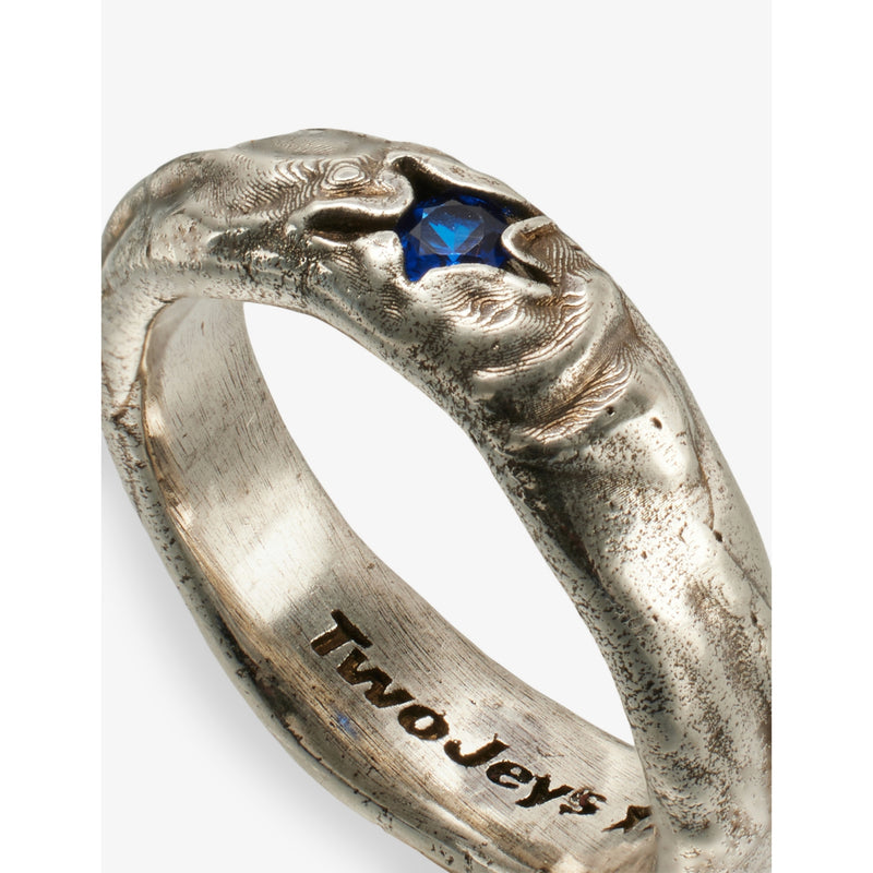 Twojeys blue stone sterling silver ring, imported from the UK