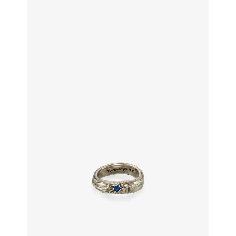 Blue Stone Sterling-Silver Ring - N