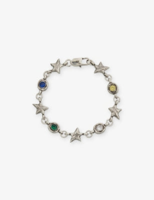 Twojeys Multicolor Squadra Silver-Plated Brass Bracelet