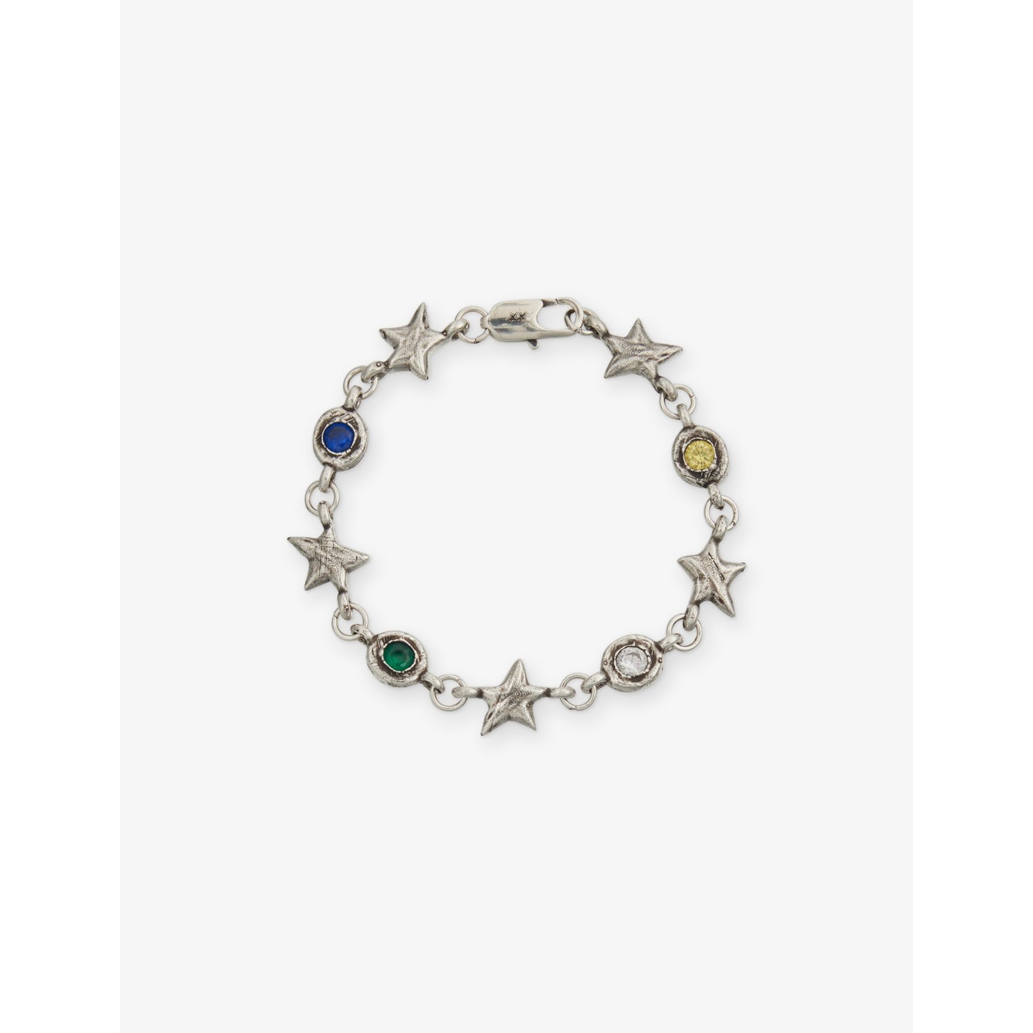 Multicolor Squadra Silver-Plated Brass Bracelet - S