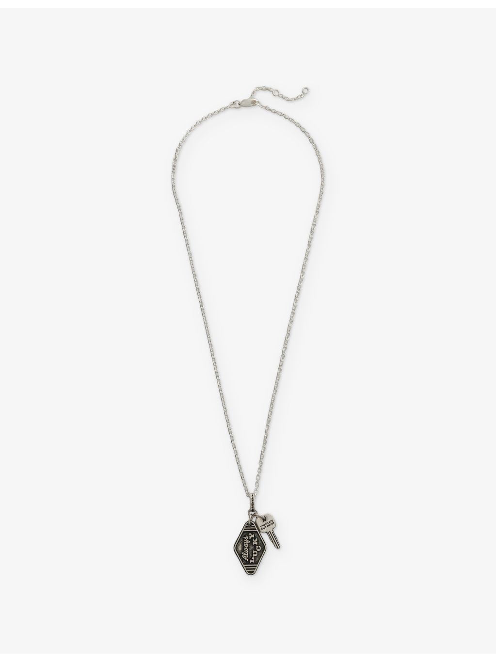 Motel silver-plated brass necklace multi-pendant, imported from the UK