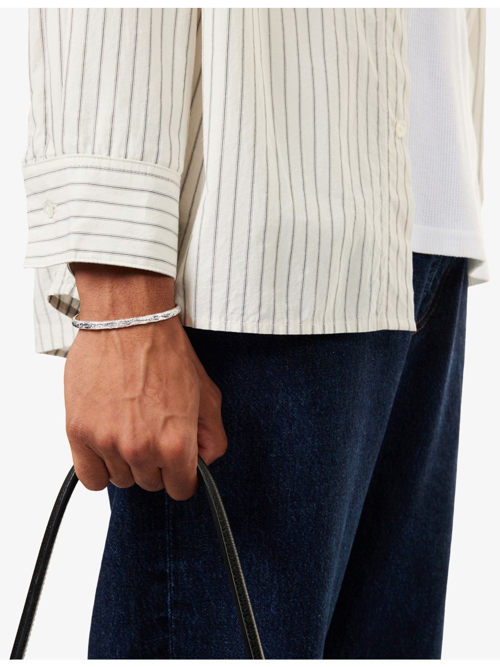 Twojeys silver-plated brass bangle with organic star pattern, imported from the UK
