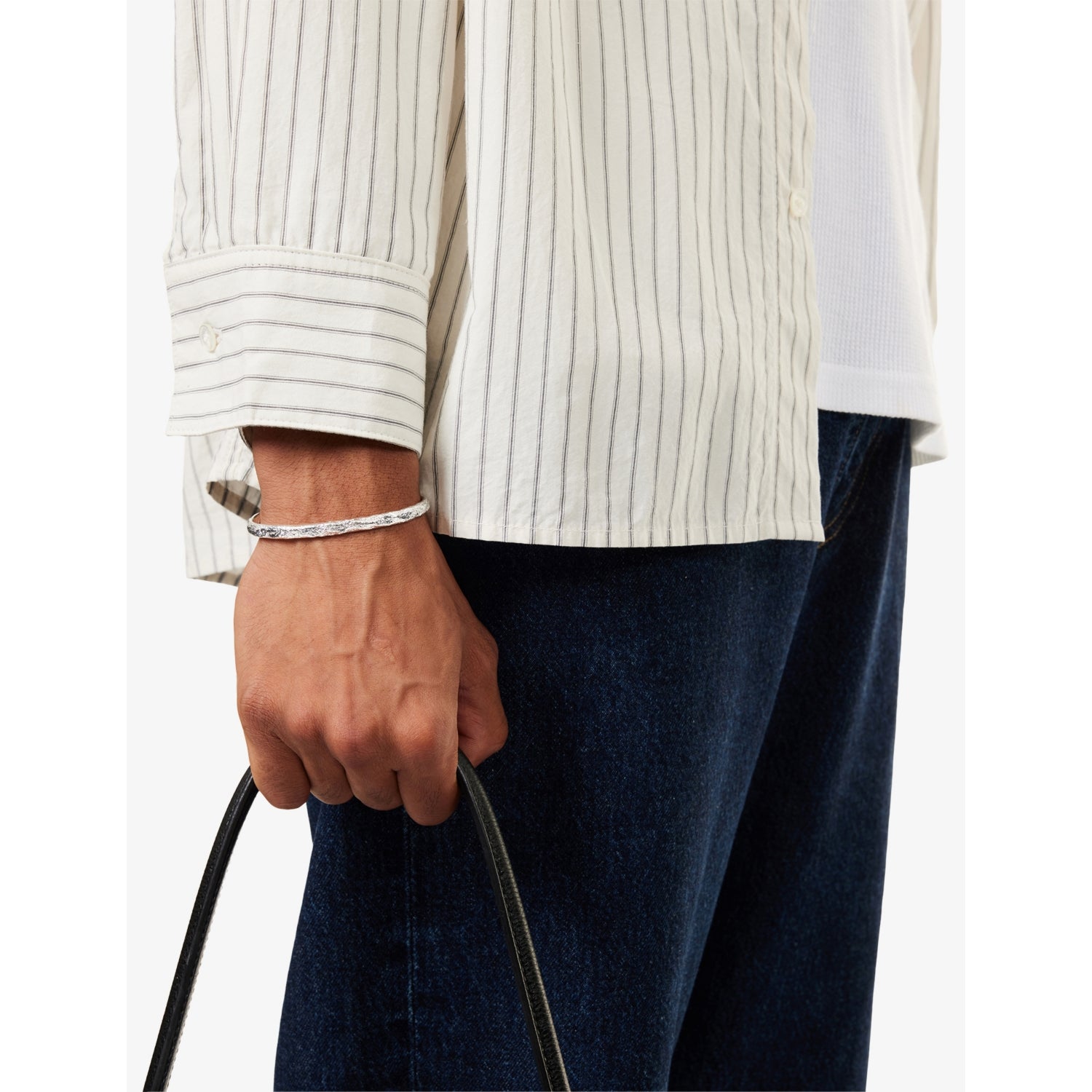 Twojeys silver-plated brass bangle with organic star pattern, imported from the UK