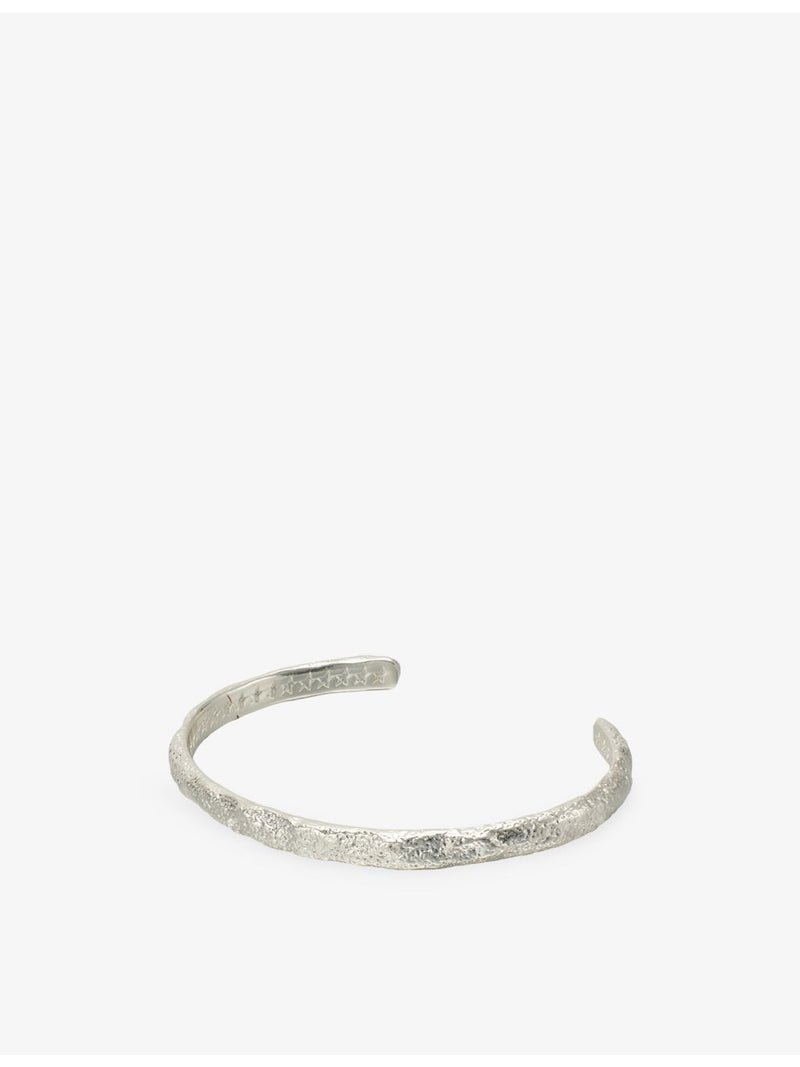 Twojeys silver-plated brass bangle with organic star pattern, imported from the UK