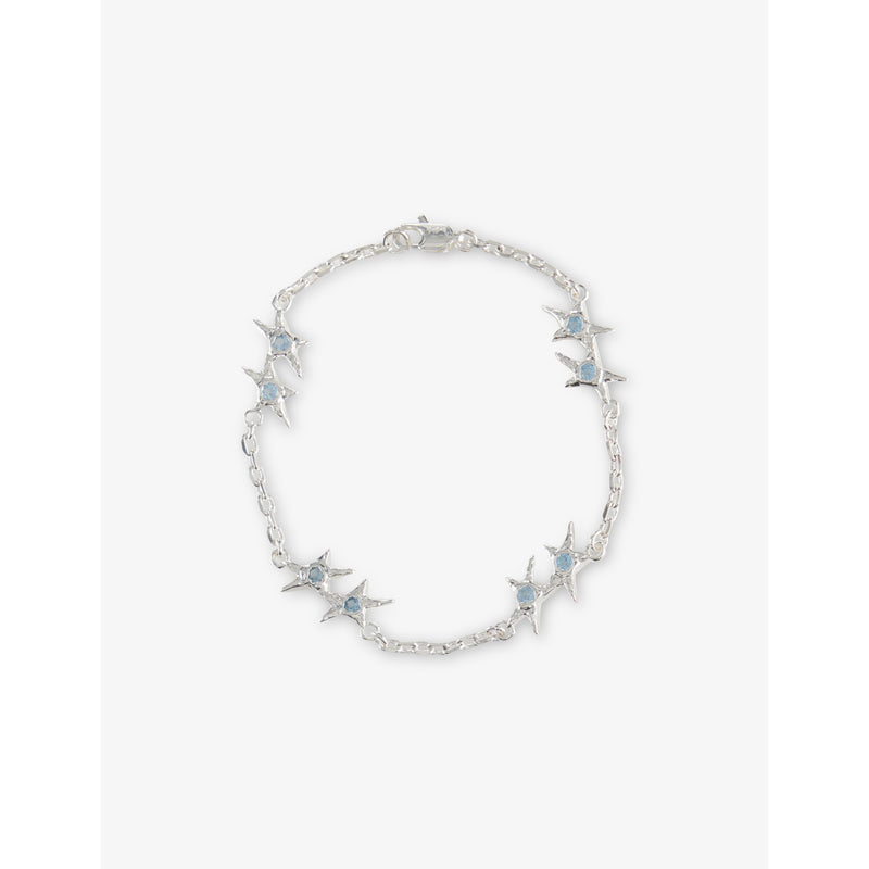 Icon Sterling-Silver Stone Bracelet - S