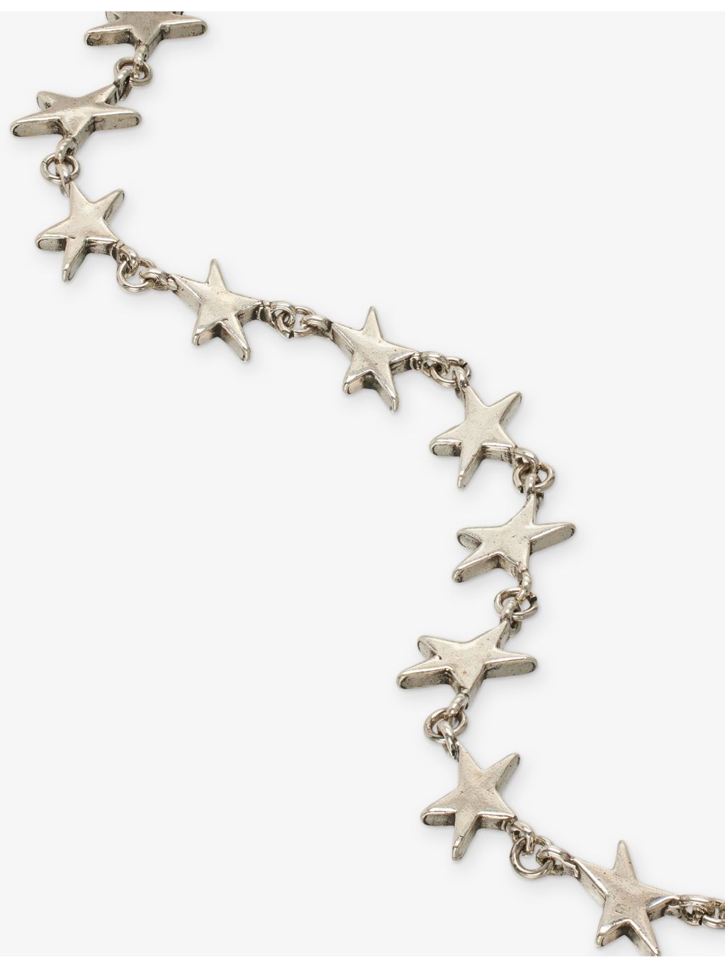 Twojeys star motif trouser chain in sterling silver-plated brass, UK version