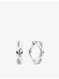 Sif Jakobs silver hoop earrings with cubic zirconia 16.5mm - British product