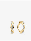 Sif Jakobs gold-plated hoop earrings with cubic zirconia, imported from the UK