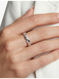 Sif Jakobs rhodium-plated 925 sterling silver cubic zirconia ring (British brand)