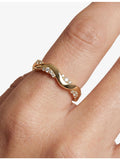 Sif Jakobs 18ct gold-plated cubic zirconia ring, UK version