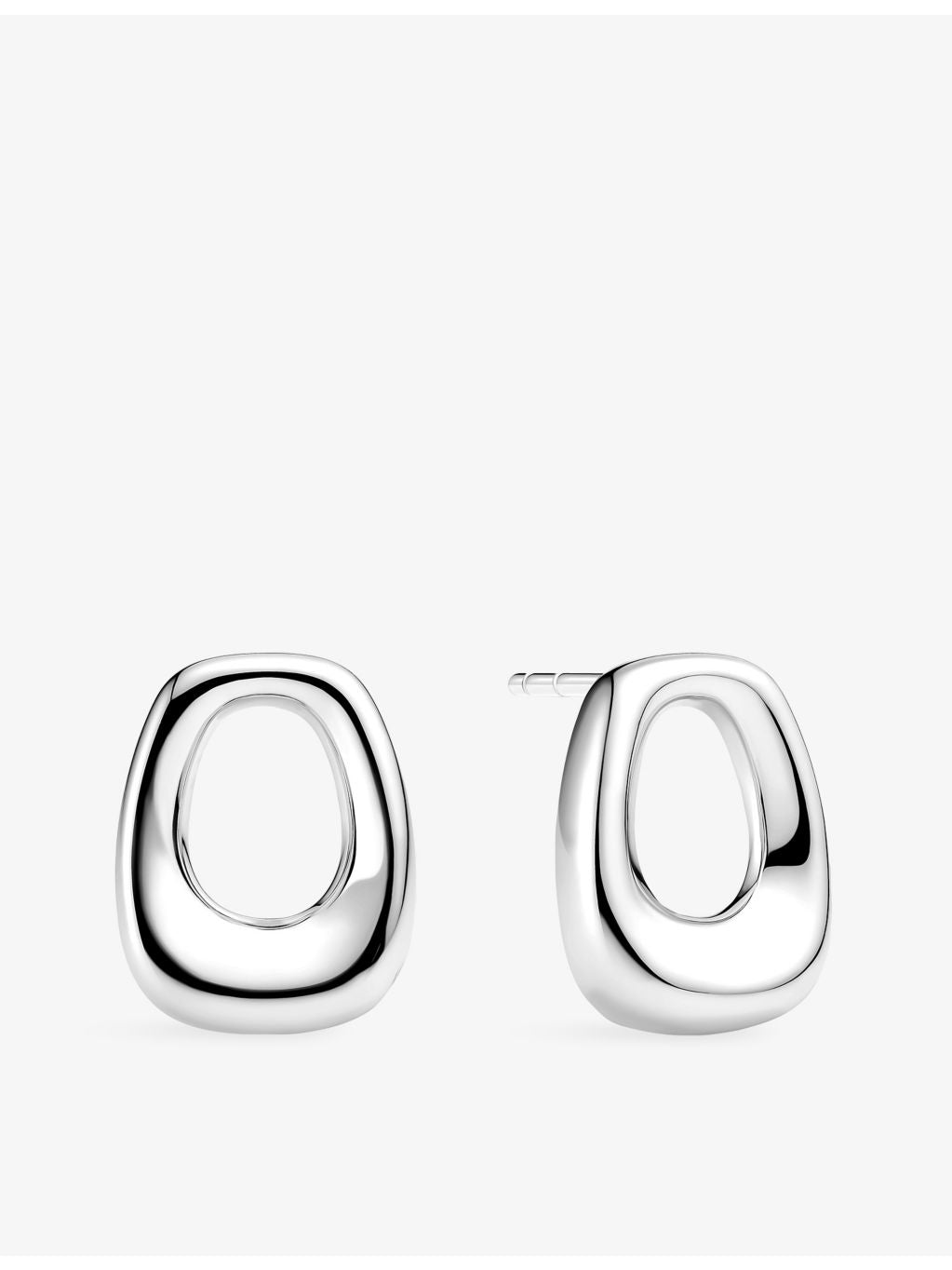 Sif Jakobs rhodium-plated sterling silver stud earrings 1.35cm, imported from the UK