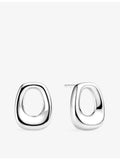 Sif Jakobs rhodium-plated sterling silver stud earrings 1.35cm, imported from the UK