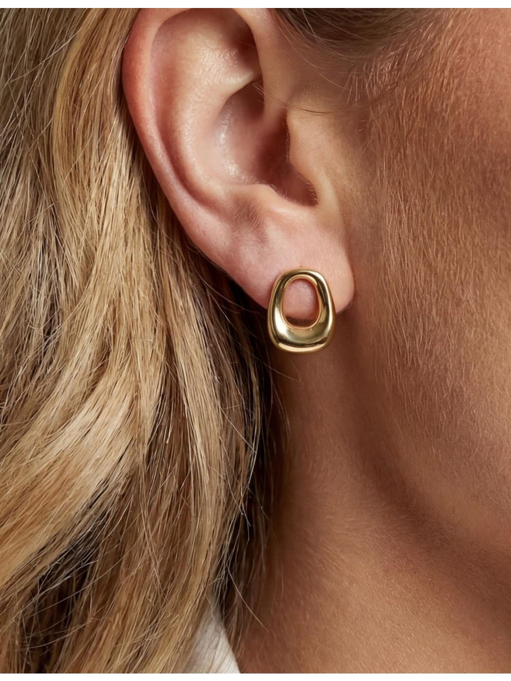 Sif Jakobs gold-plated sterling silver stud earrings, imported from the UK