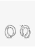 Sif Jakobs Spirale Due Piccolo cubic zirconia stud earrings, 1.5cm, UK version
