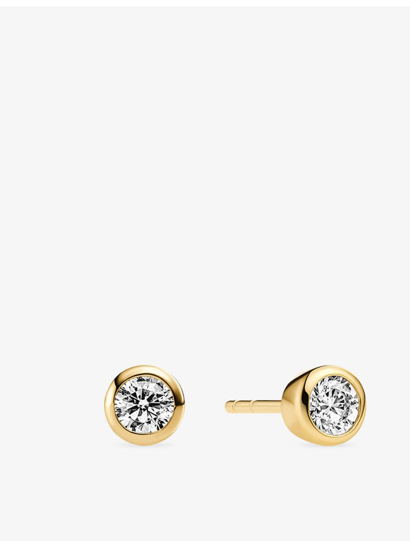 Sif Jakobs gold-plated stud earrings with cubic zirconia, UK version