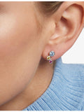 Sif Jakobs cubic zirconia stud earrings in rhodium-plated sterling silver, UK version