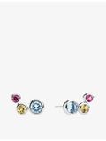 Sif Jakobs cubic zirconia stud earrings in rhodium-plated sterling silver, UK version