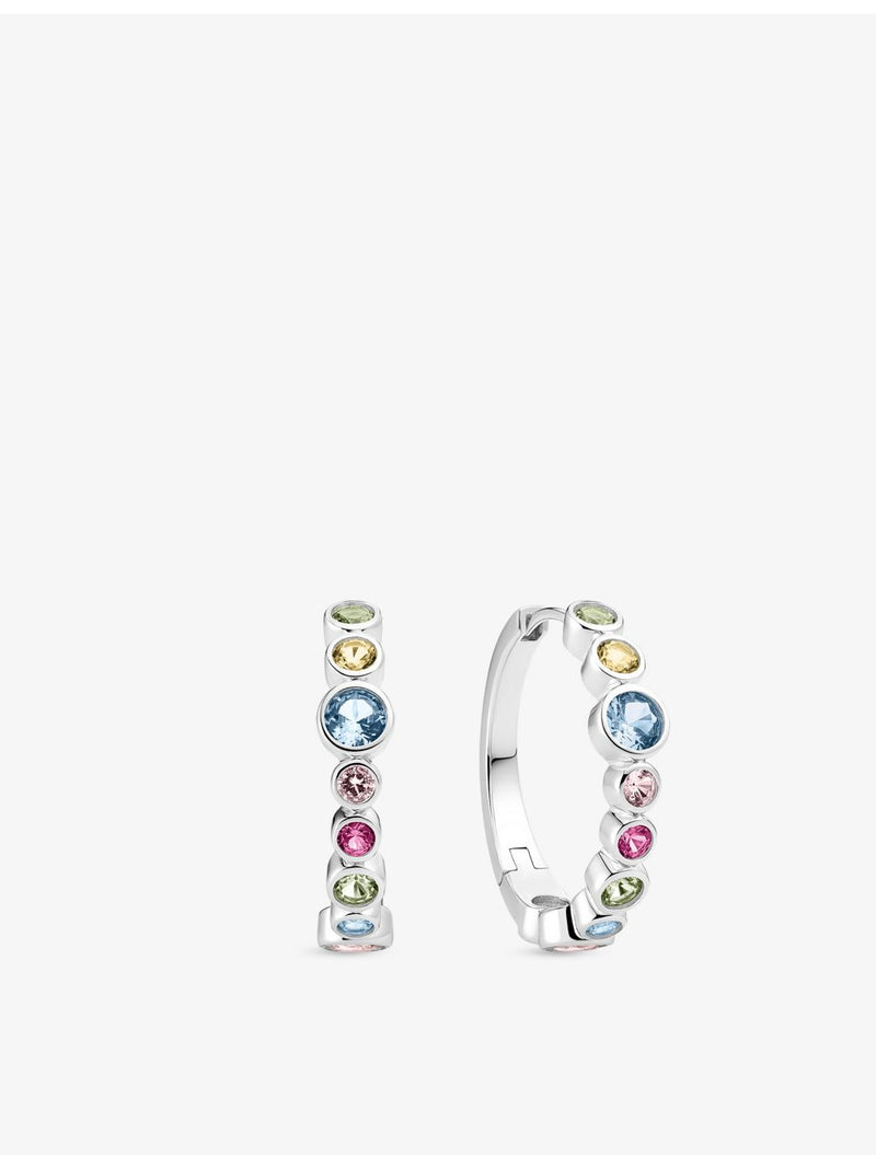 Sif Jakobs rhodium-plated sterling silver hoop earrings (British brand)