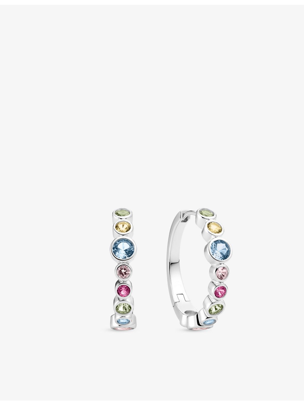 Sif Jakobs rhodium-plated sterling silver hoop earrings (British brand)
