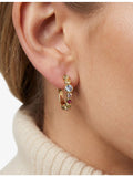 Sif Jakobs gold-plated hoop earrings cubic zirconia 2.3cm - British product