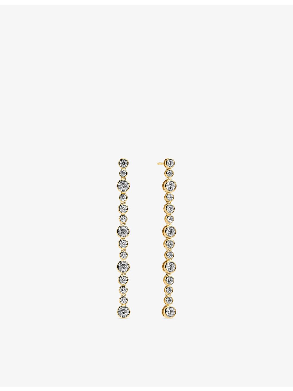 Sif Jakobs 18ct gold-plated drop earrings with cubic zirconia (British brand)