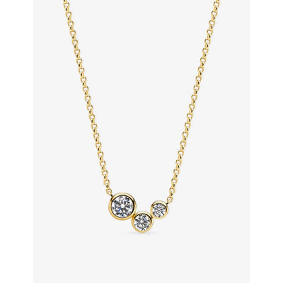 selfridges Sif Jakobs Sardinien Tre 18ct Yellow Gold-Plated Sterling Silver Cubic Zirconia Pendant Necklace, 45cm- Buy online at McGrocer