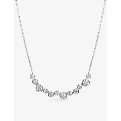 selfridges Sif Jakobs Sardinien Dodici Rhodium-Plated Sterling Silver and Cubic Zirconia Necklace 45cm- Buy online at McGrocer