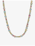 Sif Jakobs Sardinien Altro 18ct gold-plated silver cubic zirconia necklace - British product