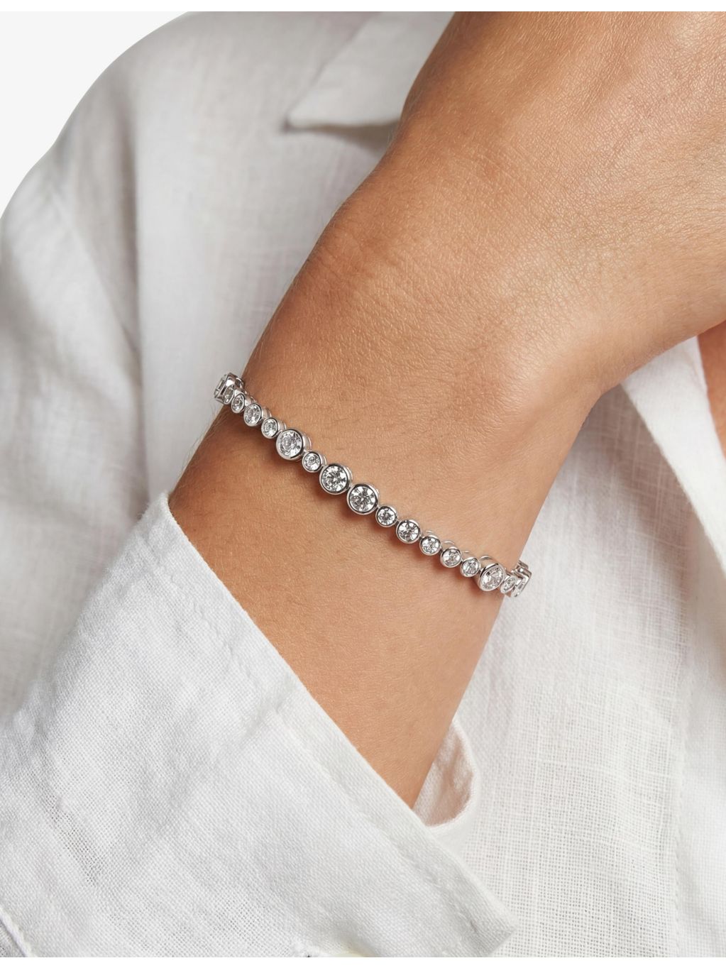Sif Jakobs rhodium-plated sterling silver bracelet, imported from the UK