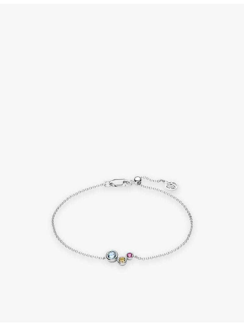 Sif Jakobs rhodium-plated sterling silver cubic zirconia bracelet 18cm, UK version