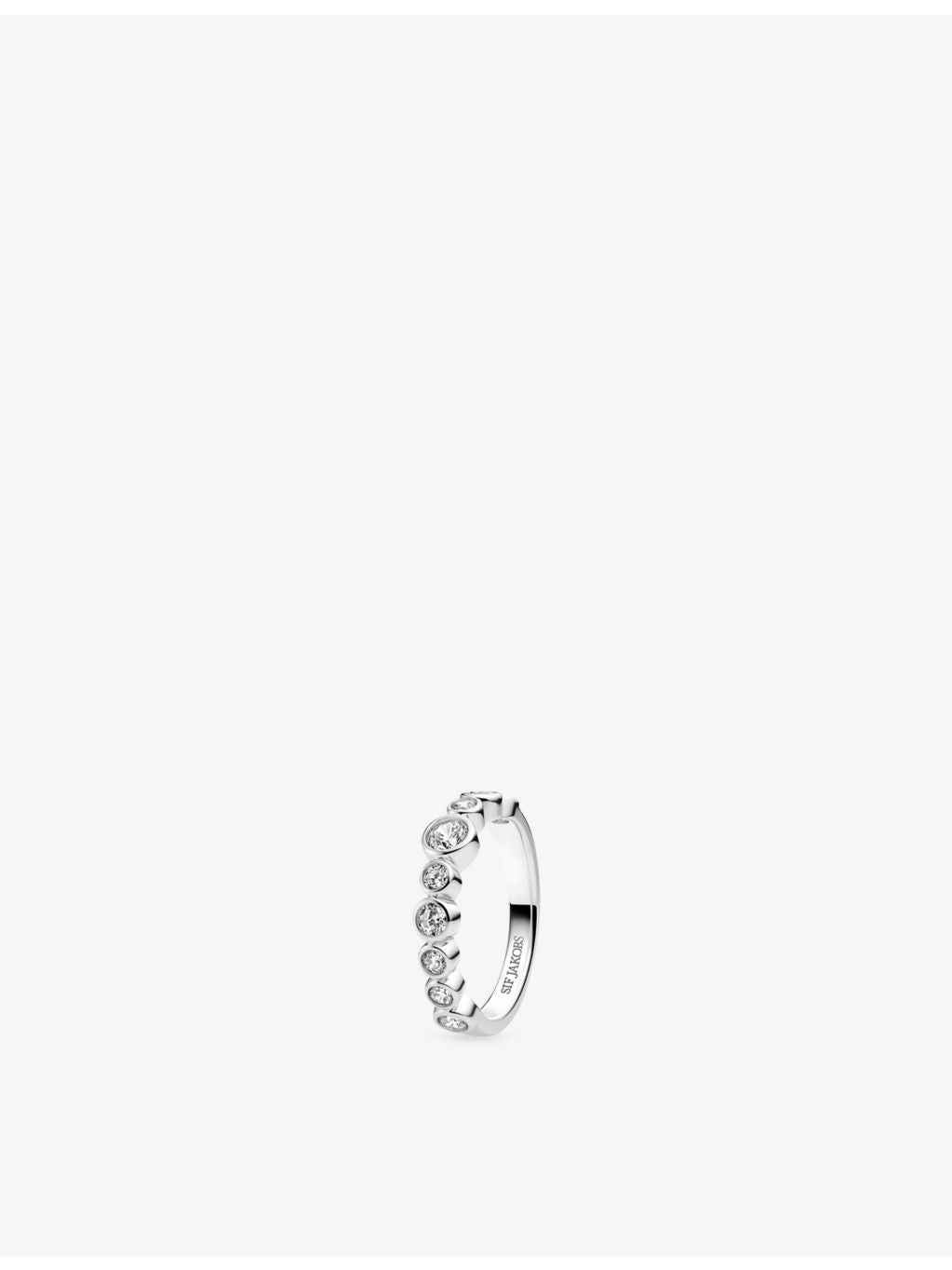 Sif Jakobs Sardinien cubic zirconia ring in rhodium-plated silver, UK version