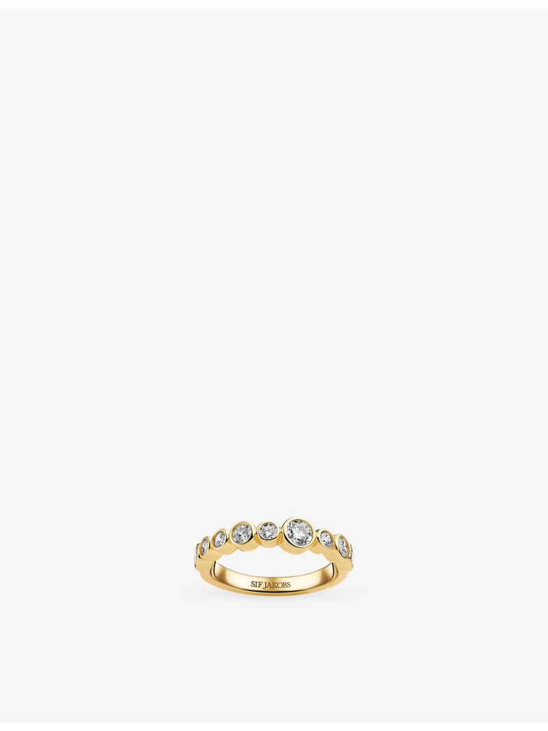 Sif Jakobs Sardinien gold-plated sterling silver ring 5mm, UK version