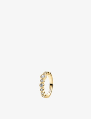 Sardinien 18ct Gold-Plated 925 Sterling-Silver and Cubic Zirconia Ring - K