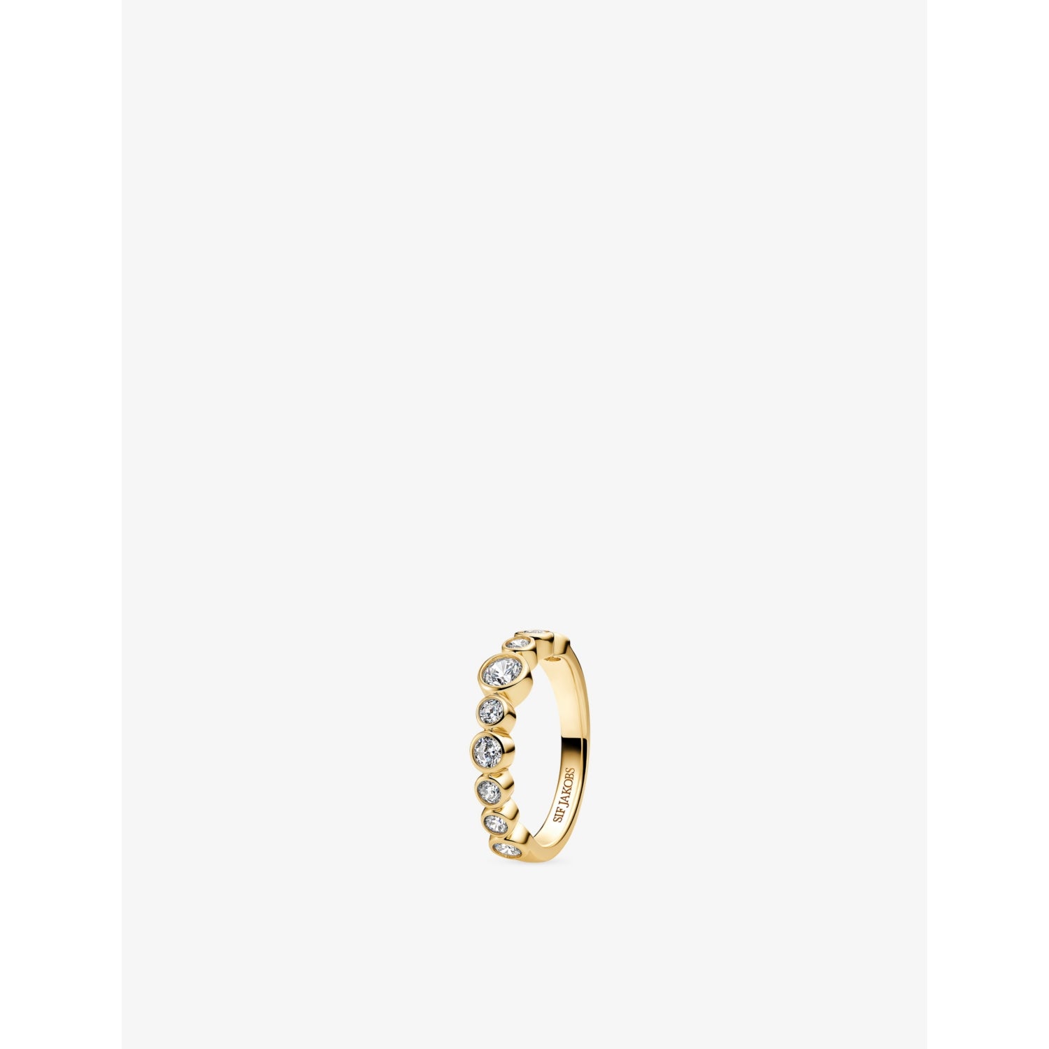 Sardinien 18ct Gold-Plated 925 Sterling-Silver and Cubic Zirconia Ring - K