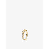 Sardinien 18ct Gold-Plated 925 Sterling-Silver and Cubic Zirconia Ring - K